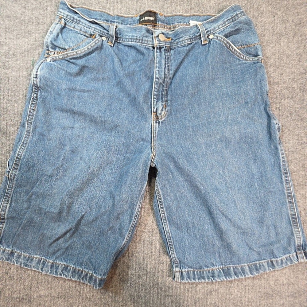 No Boundaries Cargo Shorts Mens 38 Blue Denim Relaxed Fit Workwear Summer